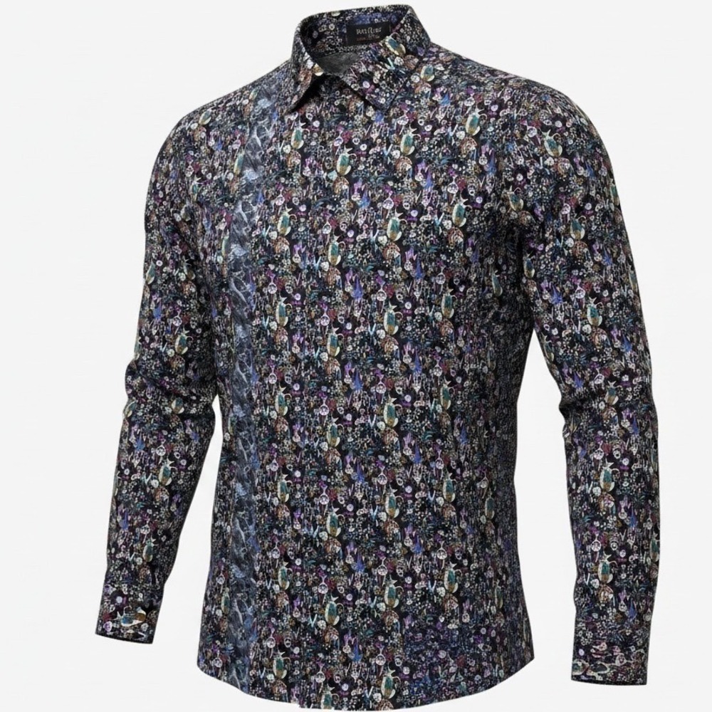 Robert Graham Mens XL Classic Fit Long Sleeve Button Down Owl Print Shirt Multi